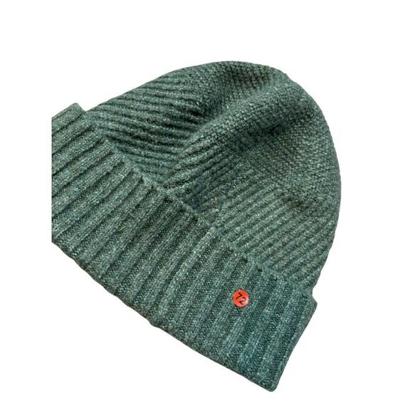 Natural Threads Green Ribbed Knit Beanie Hat For Adults - Picture 5 of 6